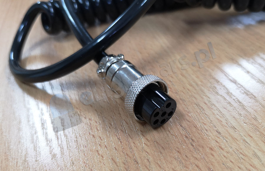 fot. Złącze mikrofonowe na przewodzie manipulatora.